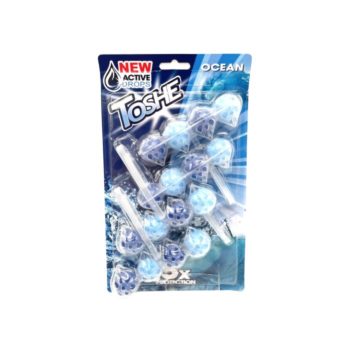 Toshe Blue Power Ocean WC-frissítő – 4×55 g