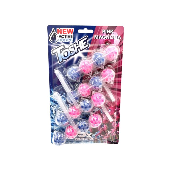 Toshe Blue Power Pink Magnolia WC-frissítő – 4×55 g