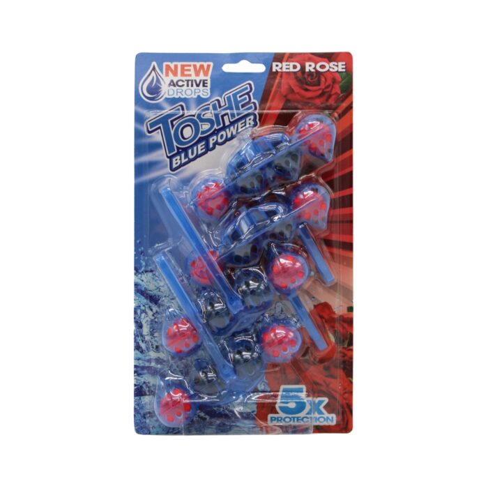 Toshe Blue Power Red Rose WC-frissítő – 4×55 g